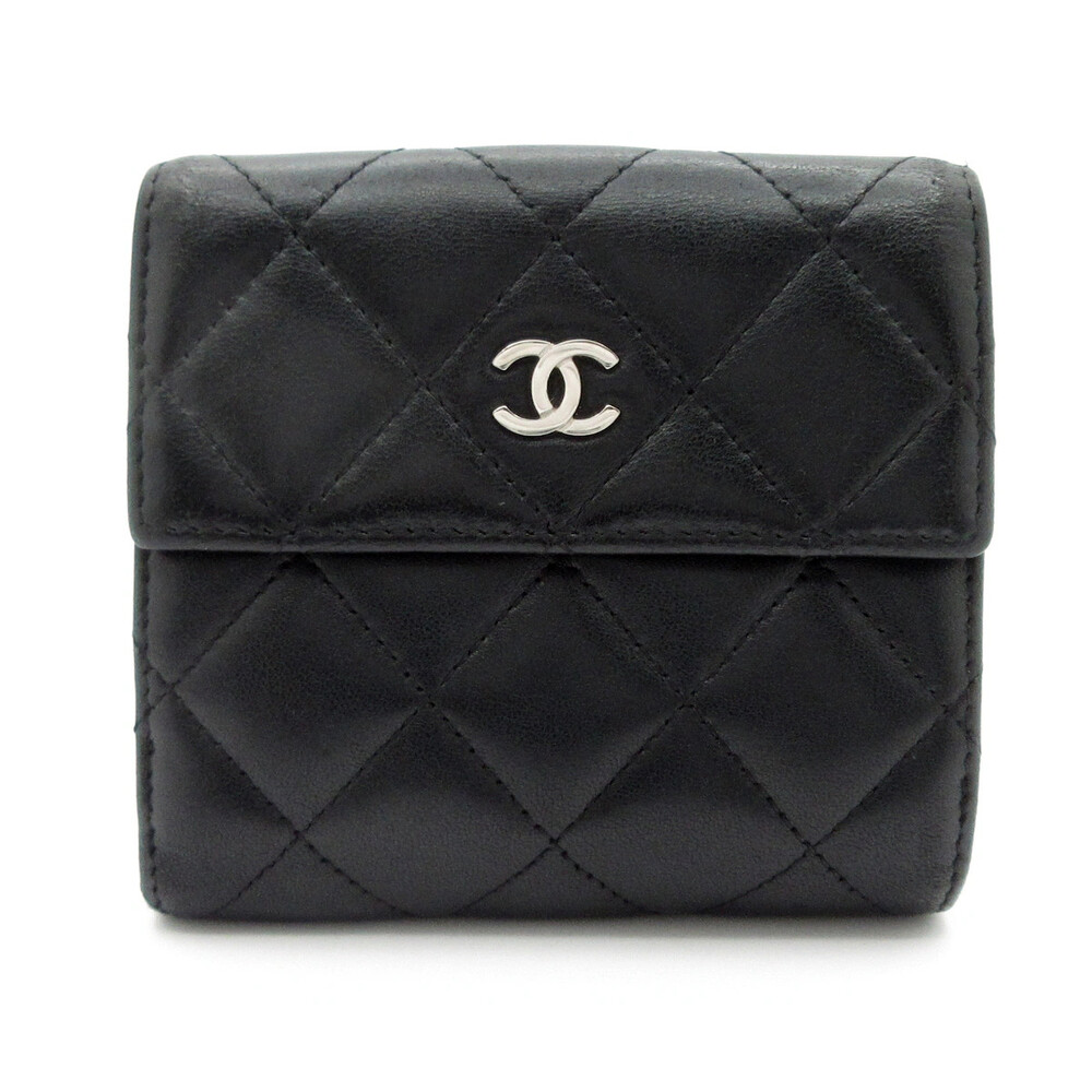 Chanel Matelasse Black Lambskin Double- #364141C95B
